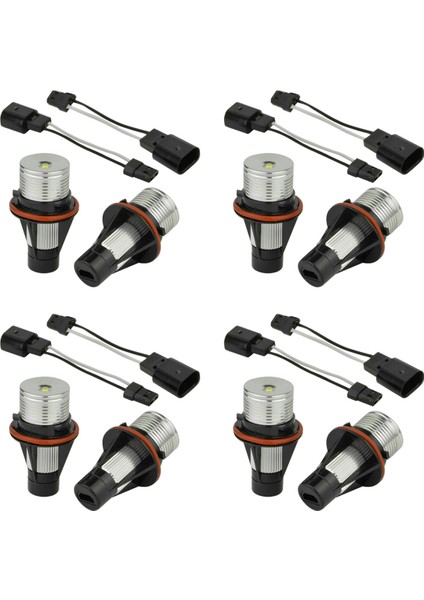 4 Çift 8000K Beyaz LED Melek Göz Işaretleyici Halo Ampuller Lambalar E39 E53 E60 E63 E64 E66 E87 5 6 7X3X5 (Yurt Dışından)