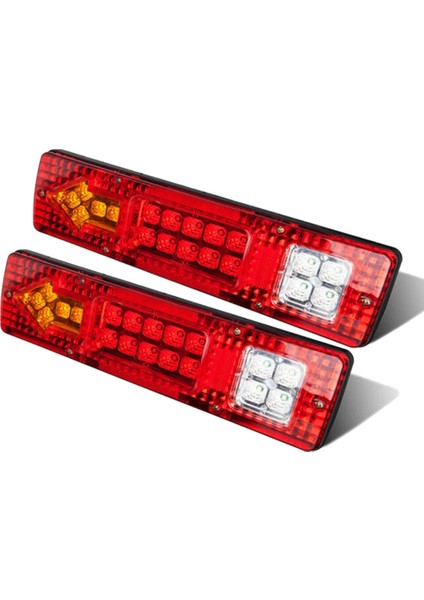 2 Adet Araba 19 LED Su Geçirmez Kuyruk Işık Römork Kamyon Arka Dönüş Sinyali Stop Lambası (Yurt Dışından)