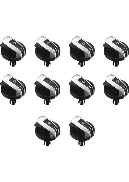 10 Adet Araba Far Anahtar Düğmesi Düğmeleri 5/7 Serisi X3 X4 F01 F02 F03 F10 F18 F07 F06 F25 F26 Siyah (Yurt Dışından)