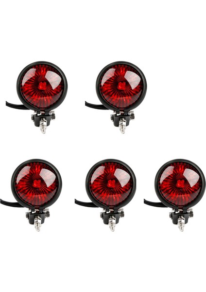 5x Kırmızı 12 V LED Siyah Ayarlanabilir Cafe Tarzı Durdurma Kuyruk Işık Motosiklet Fren Arka Lamba Chopper Bobber Için (Yurt Dışından)