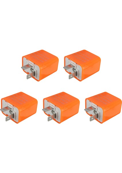 5x 2 Pin Motosiklet Hız Ayarlanabilir LED Dönüş Sinyali Göstergesi Flaşör Röle 12 V (Yurt Dışından)