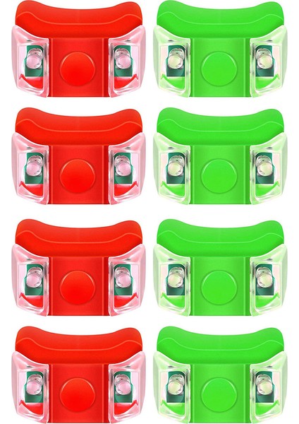 8 x LED Tekne Navigasyon Işıkları Tekne Yat Motorlu Tekne Bisiklet Avcılık Gece Koşu Balıkçılık (Kırmızı, Yeşil) (Yurt Dışından)