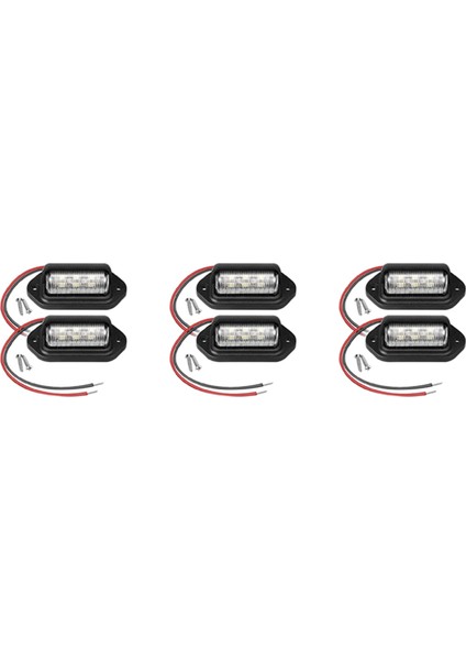 6 Adet 12V LED Numarası Plaka Lambası Araba Tekneler Için Motosiklet Otomotiv Rv Kamyon Römork Dış Lambalar (Yurt Dışından)