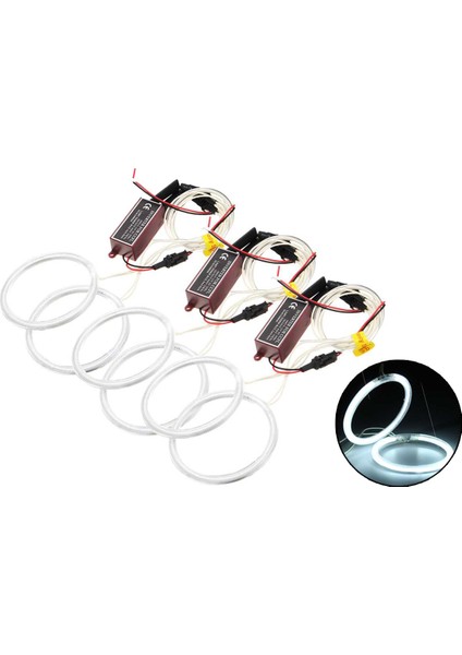 6 Adet Araba Ön Far Ultra Parlak Melek Gözler Ccfl Işık Halkası Için 159 2005 2006 2007 2008 2009 2010 2011 (Yurt Dışından)