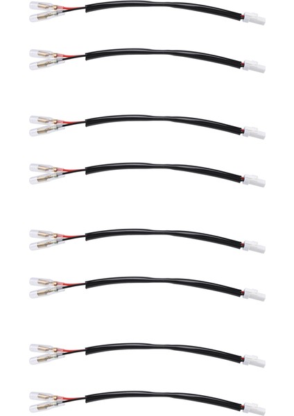 8 Adet Motosiklet Dönüş Sinyali Kablo Demeti Konnektörü Dönüş Sinyali Fiş Adaptörü (Yurt Dışından)