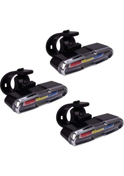 3x USB Şarj Edilebilir Ön Arka Bisiklet Işık Lityum LED Bisiklet Arka Lambası Bisiklet Kask Işık (Yurt Dışından)