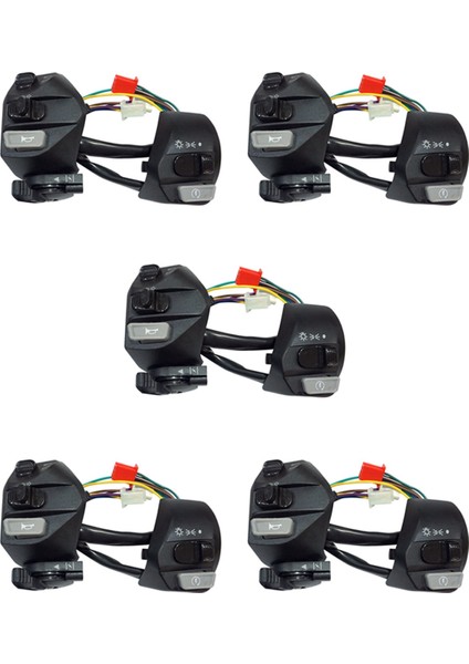 5 Adet 22MM Motosiklet Anahtarları On/off Düğmesi Gidon Kontrol Korna Dönüş Sinyali Başlangıç Anahtarı LC135 (Yurt Dışından)
