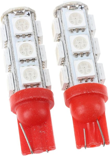 2x T10 W5W 13 Smd LED 5050 Hıd Park Lambası Ampulü Iç Aydınlatma Kırmızı (Yurt Dışından)