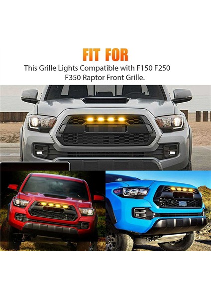 8x Stil Füme Lens Amber LED Ön Izgara Farları 2009-2018 Için (Yurt Dışından)