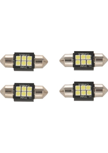 400 Lümen LED Ampuller Iç Araba Işıkları Plaka Kubbe Harita Kapı Nezaket 31MM Festoon DE3175 6428 Beyaz (Yurt Dışından)