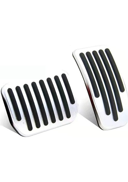 Model 3 Için Model Y Alüminyum Olmayan Ayak Pedalları Pedleri, Matkapsız Fren ve Gaz Pedalı Kapakları Gümüş (Yurt Dışından)