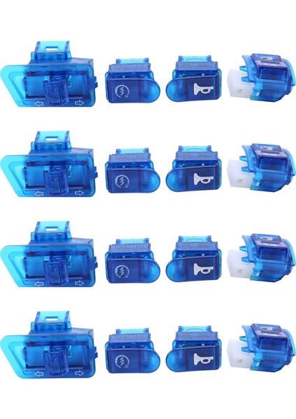 16X Motosiklet Korna Anahtarı Düğmesi Dönüş Sinyali Anahtarı Düğmesi Düğmesi AF27 AF28 AF34 AF35 Mavi (Yurt Dışından)