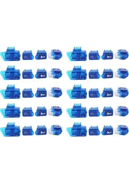 40X Motosiklet Korna Anahtarı Düğmesi Dönüş Sinyali Anahtarı Düğmesi Başlat Düğmesi AF27 AF28 AF34 AF35 Mavi (Yurt Dışından)