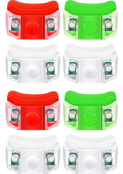 8 x LED Tekne Navigasyon Işıkları Tekne Yat Motorlu Tekne Bisiklet Avcılık Gece Koşu Balıkçılık (Kırmızı, Yeşil, Beyaz) (Yurt Dışından)