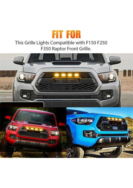 2009-2018 Için 16X Stil Füme Lens Amber LED Ön Izgara Farları (Yurt Dışından)