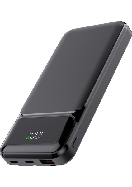 Nıght 135B 10000MAH PD20W Hsc 22.5W Dahili Kablolu LCD Gizli LED Siyah Taşınabilir Şarj Cihazı Powerbank modelleri