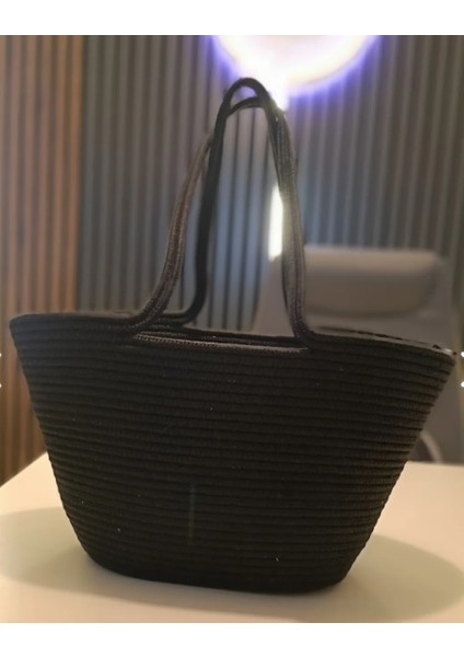 Doğal Jüt Hasır Modern Kol ve Plaj Çantası