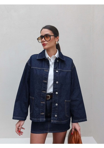 Darkblue Denim Ceket