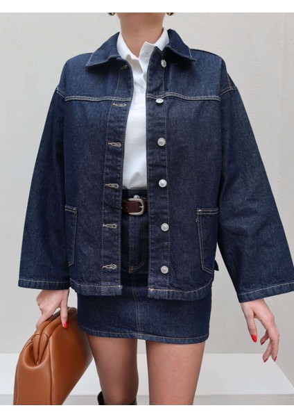 Darkblue Denim Ceket