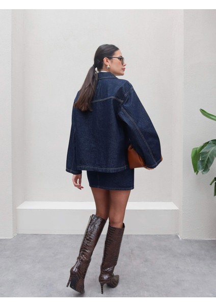 Darkblue Denim Ceket