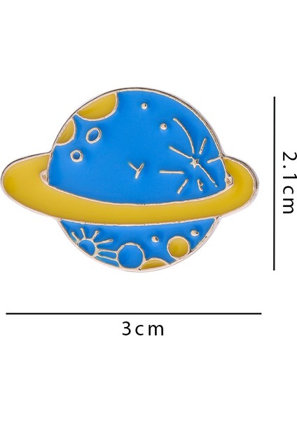 Kozmik Broş Erkek Pin Gezegen Biblo Aksesuarları Toka Pin Yaka Giyim Çanta Dekorasyon Metal Rozeti Öğrenci (Yurt Dışından)
