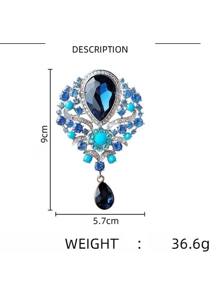 Avrupa ve Amerikan Yeni Moda Retro Tarzı Kristal Broş Alaşım Kakma Taklidi Broş Renk Kolye Korsaj Giyim (Yurt Dışından) fiyatları