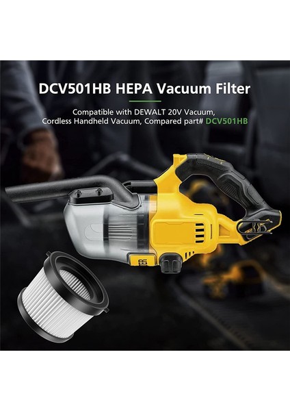 DCV501HB 20V Kablosuz El Süpürgesi Için 2 Adet Yedek Filtre, Siyah Conta, Parça DCV5011H (Yurt Dışından) fırsatları