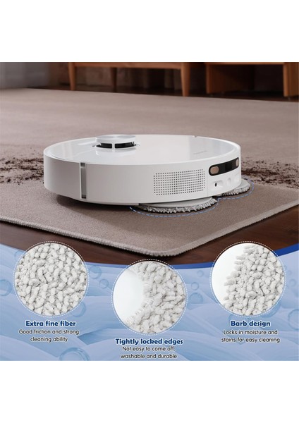 L10S ULTRA/L10S Pro ULTRA/L20 Ultra HEAT/X10+ Vakum Robotu Için 10'lu Paket Paspas, Yıkanabilir (Yurt Dışından)