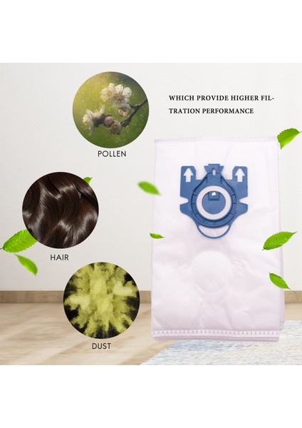 Gn Airclean 3D Verimli Toz Torbaları Için 15 Adet Elektrikli Süpürge Torba Parçasını Değiştirin (Yurt Dışından)