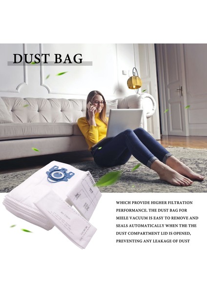 Gn Airclean 3D Verimli Toz Torbaları Için 15 Adet Elektrikli Süpürge Torba Parçasını Değiştirin (Yurt Dışından)