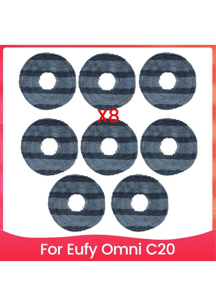 Omni C20 Robot Süpürge Bezi Için 8 Adet Yıkanabilir ve Tekrar Kullanılabilir Yumuşak Paspas Pedleri (Yurt Dışından)