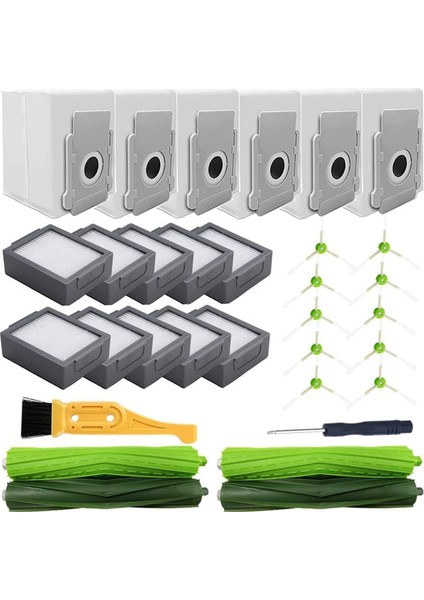 I7 I7+ I6+ I3+ Plus Vakum Çoklu Kauçuk Fırçalar Filtreler Yan Kir Atık Torbaları (Yurt Dışından)