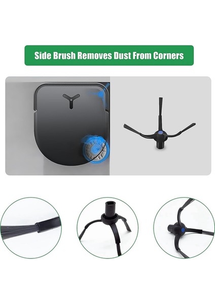 X5 Omni / Pro Yan Fırça Hepa Filtre Paspas Bezi Robot Süpürge Aksesuarları Için 2 Set (Yurt Dışından) fırsatları