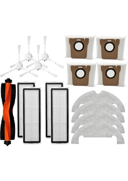 Süpürge Filtresi, Robot Vakum X10 Robotik Temizleyici Hepa Filtre Paspas Bezi Paçavra Toz Torbaları Yedek Parçaları, Gösterildiği Gibi (Yurt Dışından)