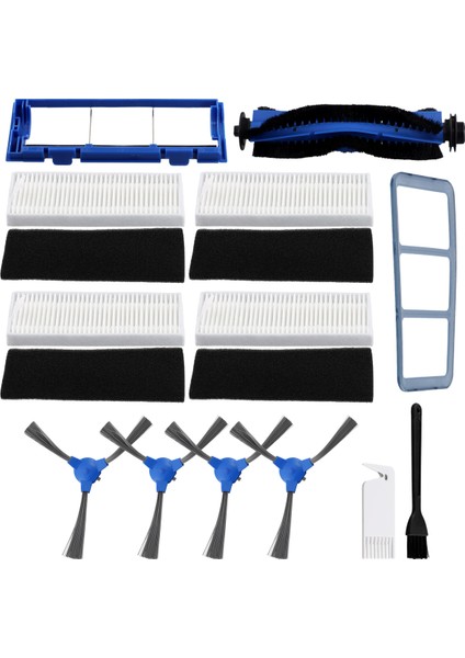 Süpürge Aksesuarları, Robovac 11S 15T 30 30C 15C 12 25C 35C Süpürme Makinesi Ana Fırça Kenarı Hepa Filtre Ekranı Değişimi, Mavi ve Beyaz (Yurt Dışından)