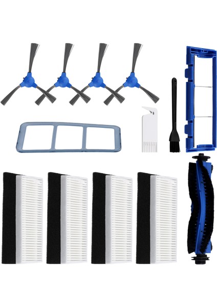 Süpürge Aksesuarları, Robovac 11S 15T 30 30C 15C 12 25C 35C Süpürme Makinesi Ana Fırça Kenarı Hepa Filtre Ekranı Değişimi, Mavi ve Beyaz (Yurt Dışından) modelleri