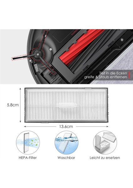 Elektrikli Süpürge Aksesuarları, S8 Pro Ultra Için Aksesuar Seti, Yedek Parça Robot Elektrikli Süpürge Yedek Parçası, Gösterildiği Gibi (Yurt Dışından) fiyatları