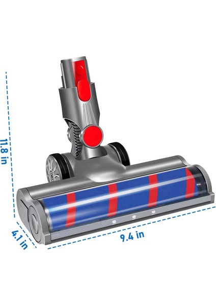 Elektrikli Süpürge Aksesuarları, V8 V10 V11 V15 Elektrikli Süpürge Ataşmanı Için Yumuşak/sert Silindir Zemin Fırçası, LED Far ve Tetik Kilidiyle, Gösterildiği Gibi (Yurt Dışından) modelleri