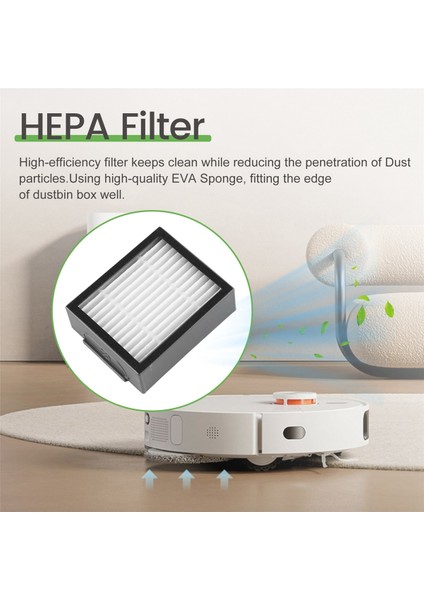 Süpürge Aksesuarları, I&e Serisi E5 E6 E7 I3 I3+ I4 I6 I6+ I7 I7+ I8 I8+/plus Robot Süpürgeler Için 10 Paket Hepa Filtre Yedeği, Siyah ve Beyaz (Yurt Dışından)