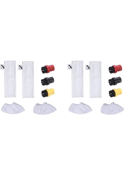 Mikrofiber Zemin Bezi + 4 El Nozulu Örtüsü Bezi + Sc1 Sc2 Sc3 Sc4 Sc5 Buharlı Temizleyici Için 6 Boya Fırçası (Yurt Dışından)