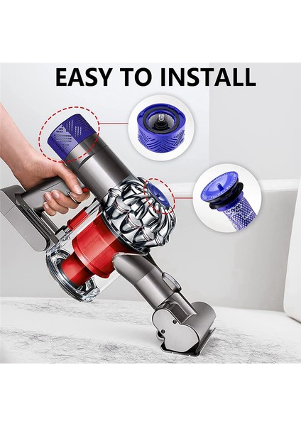 Adaptör, 21.6V V6 DC62 Adaptör + Filtreler Tam Set SV04 SV03 DC58 DC59 DC61 DC74 Hayvan DC72 Vakum Için Değiştirilir, Koyu Gri (Yurt Dışından)