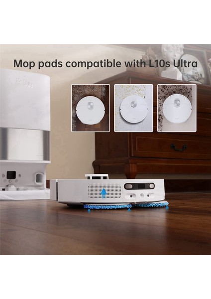 8x Yedek Parçalar Mop Pedi Bot L10S Ultra Elektrikli Süpürge Aksesuarları Bez Pedler ile Uyumlu (Yurt Dışından) indirimleri