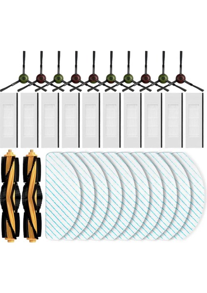 Vakum Süpürgesi Parçaları, Vac 2 Pro Robot Süpürge Yedek Parçaları Aksesuarları Silindir Ana Yan Fırça Hepa Filtre Paspas Bezi Bezi, Gösterildiği Gibi (Yurt Dışından)