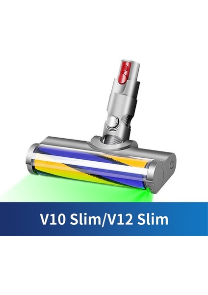 Elektrikli Süpürge Aksesuarları, Toz Algılama Işığına Sahip Elektrikli Süpürge Ataşmanları V10 Slim V12 Kablosuz Süpürge Sert Zemin Fırçası, Gri (Yurt Dışından) modelleri