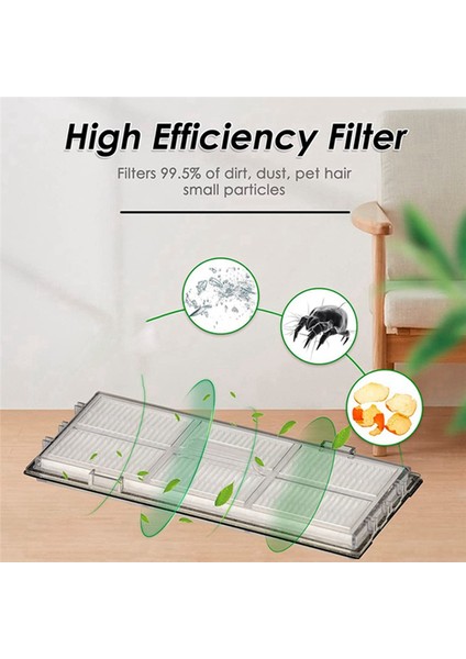 Süpürge Aksesuarları, S8/s8+/s8 Pro Ultra Robot Süpürge Yedek Parçaları Için 8 Adet Hepa Filtre Aktif Karbon, Beyaz ve Siyah (Yurt Dışından)