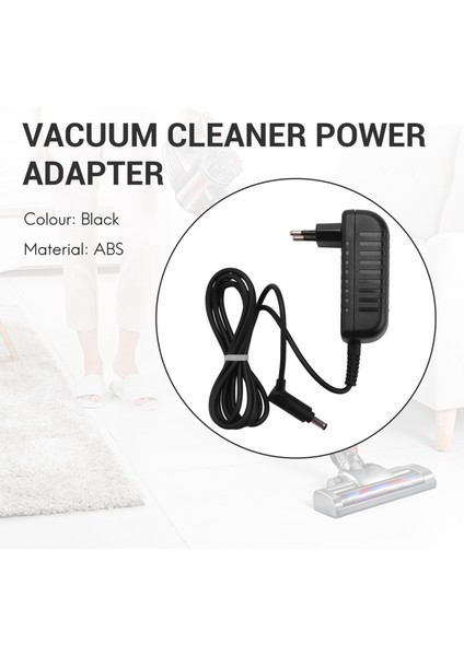 Şarj Adaptörü, V6 V8 Kablosuz El Tipi Vakum Güç Kaynağı Şarj Cihazı Ab Fişi Için Şarj Adaptörü, Siyah (Yurt Dışından)