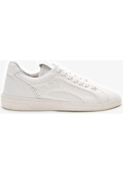 Dobby Beyaz Hakiki Deri Kadın Sneakers