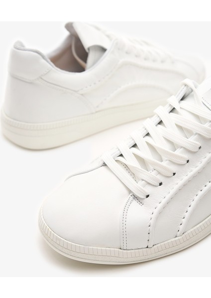 Dobby Beyaz Hakiki Deri Kadın Sneakers