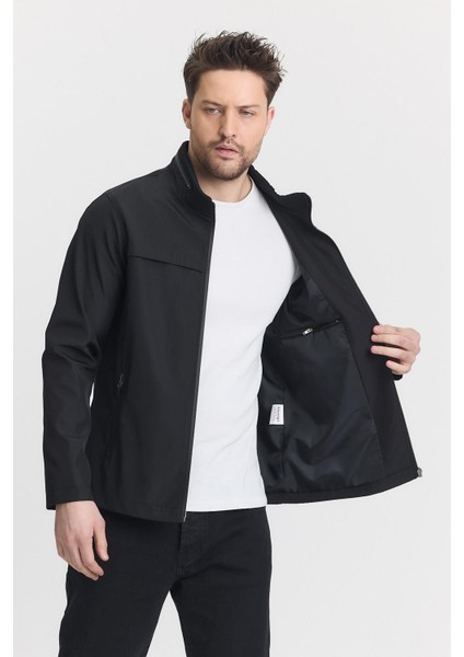 Siyah Erkek Pamuk Polyester Karışımlı Su ve Rüzgar Geçirmez Mevsimlik&yazlık Mont modelleri