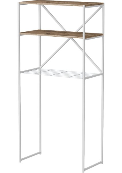 ED Efelez Dikey Düzenleyici Beyaz Metal Malzeme ile Modern Banyo Dekorasyonu İçin 2 Raf fiyatları